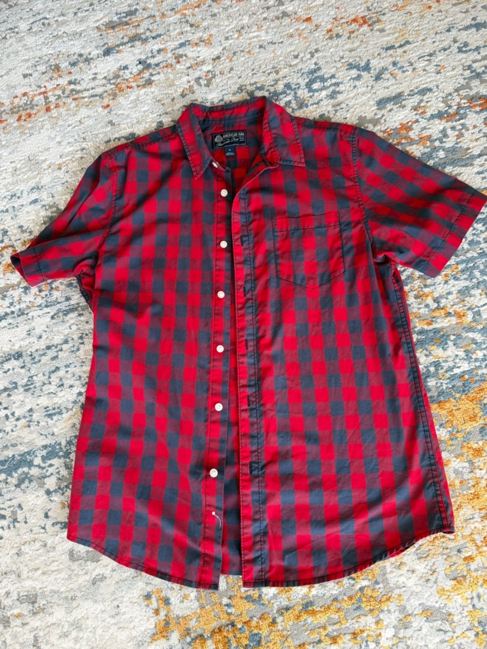 Bundle of 4 Men's Short-Sleeve Button-Up Shirt, Medium